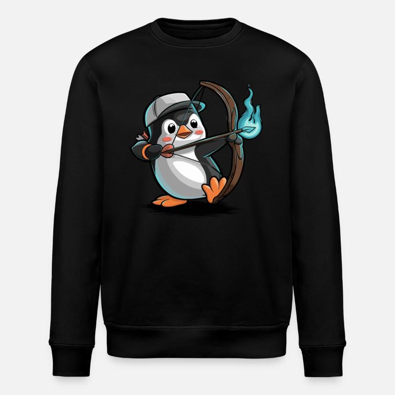 Pingouin avec arc et flèche - Sweat bio ROLLER Stanley/Stella Unisexe - noir