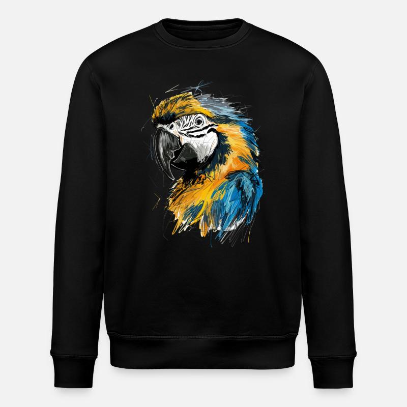 Perroquets Art Dessin Abstrait - Sweat bio ROLLER Stanley/Stella Unisexe - noir