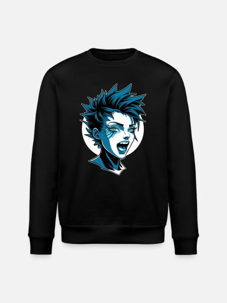Fille punk futuriste avec mohawk - Sweat bio ROLLER Stanley/Stella Unisexe - noir