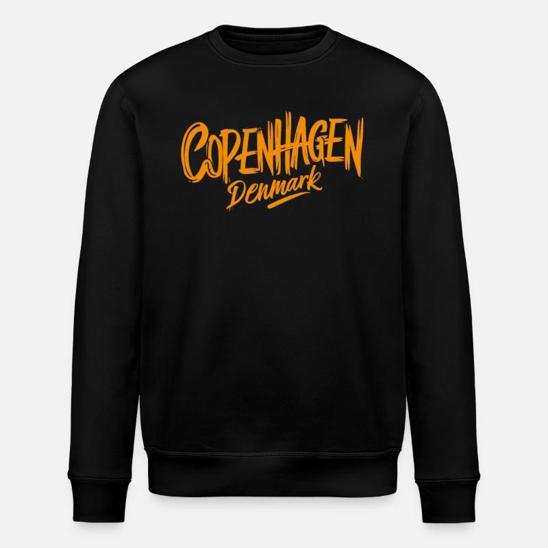 Lettrage souvenir de Copenhague Danemark - Sweat bio ROLLER Stanley/Stella Unisexe - noir