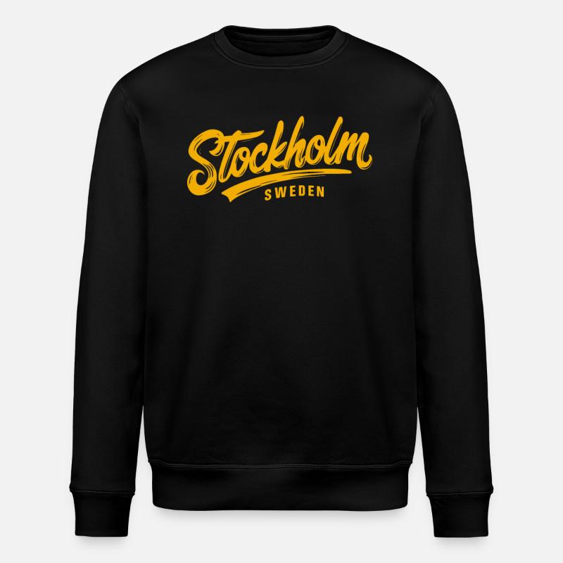 Stockholm Suède Souvenir - Sweat bio ROLLER Stanley/Stella Unisexe - noir