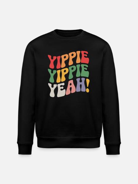 Jippie, Jippie, ja - Stanley/Stella Uniseks bio-sweatshirt ROLLER - zwart