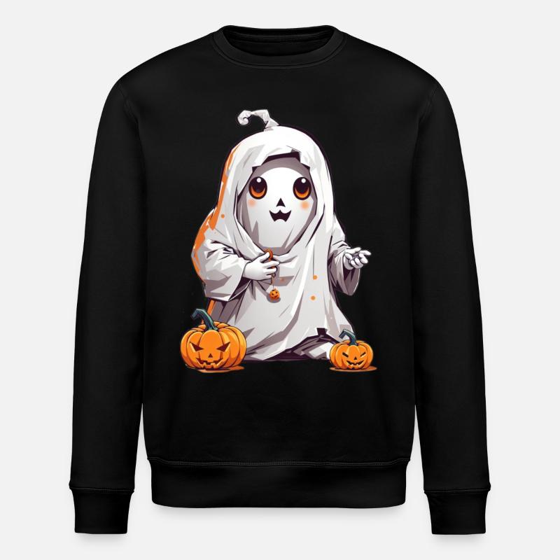 Halloween Geist - Stanley/Stella Unisex Bio-Sweatshirt ROLLER - Schwarz