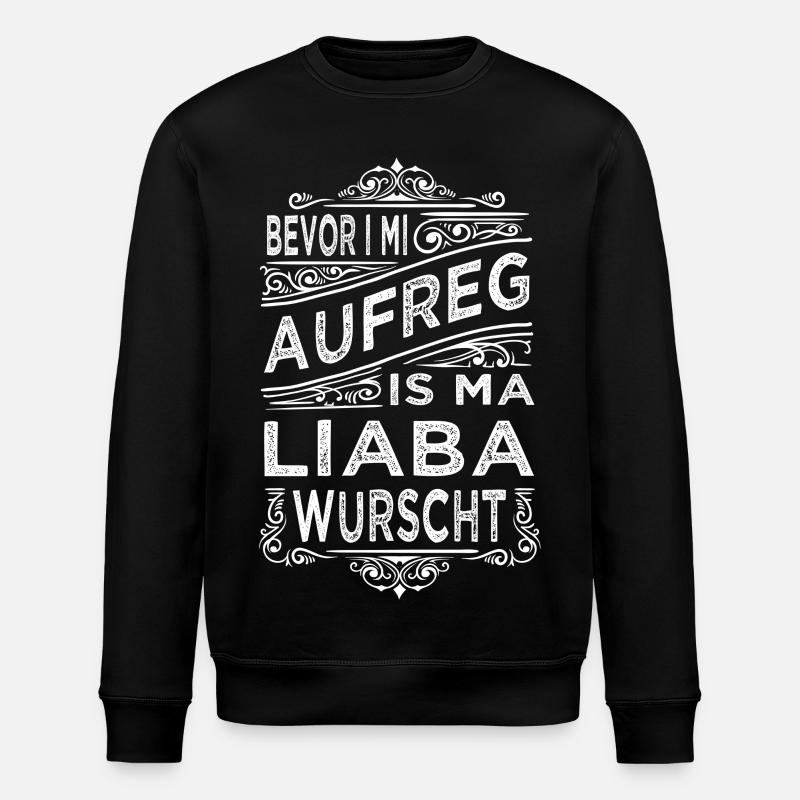 BEVOR I MI AUFREG... - Stanley/Stella Unisex Bio-Sweatshirt ROLLER - Schwarz