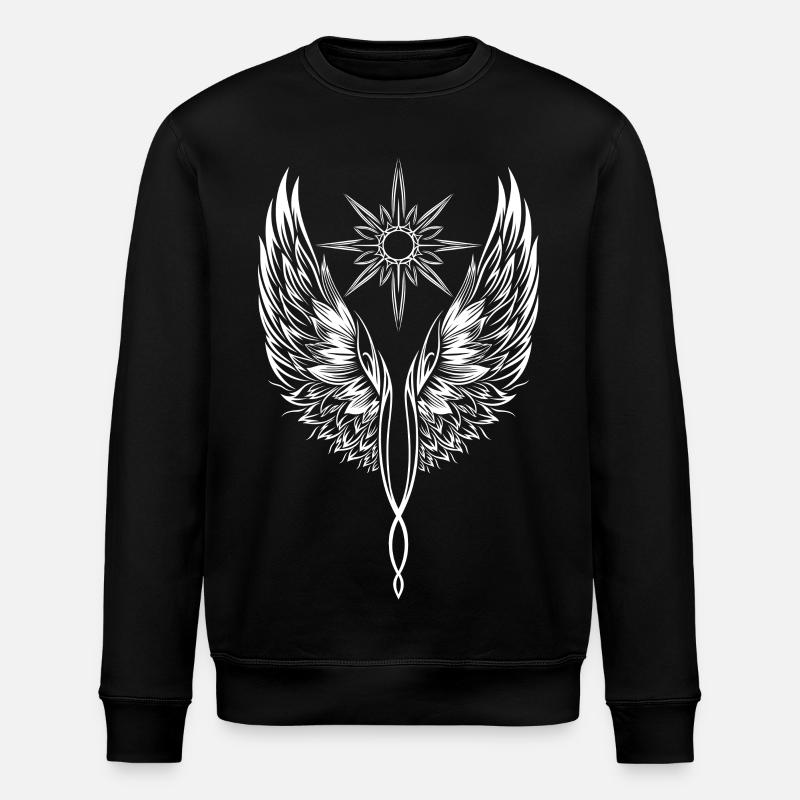 Engelsflügel Engel Flügel Erzengel - Stanley/Stella Unisex Bio-Sweatshirt ROLLER - Schwarz