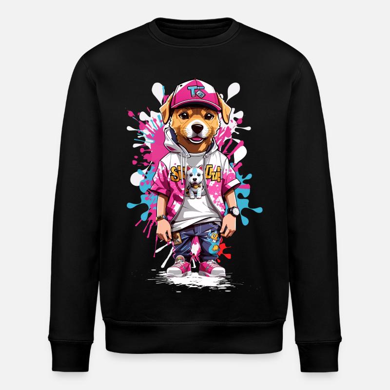 Hund - Stanley/Stella Unisex Bio-Sweatshirt ROLLER - Schwarz