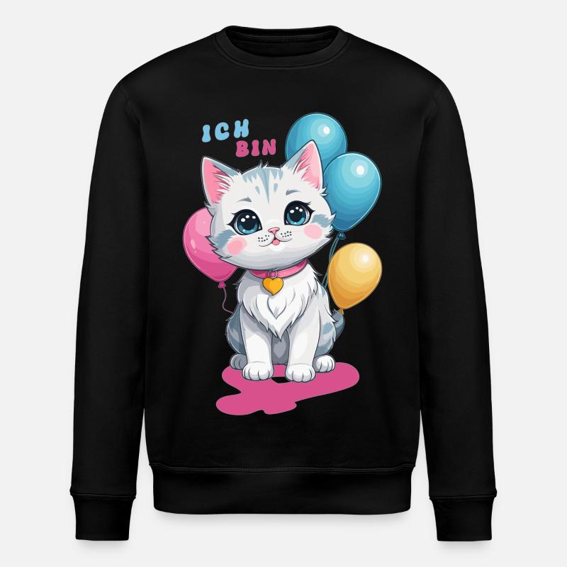 I am four years old ! - Stanley/Stella ROLLER Unisex Organic Sweatshirt - black