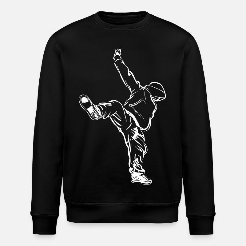Croquis de breakdancer - Sweat bio ROLLER Stanley/Stella Unisexe - noir