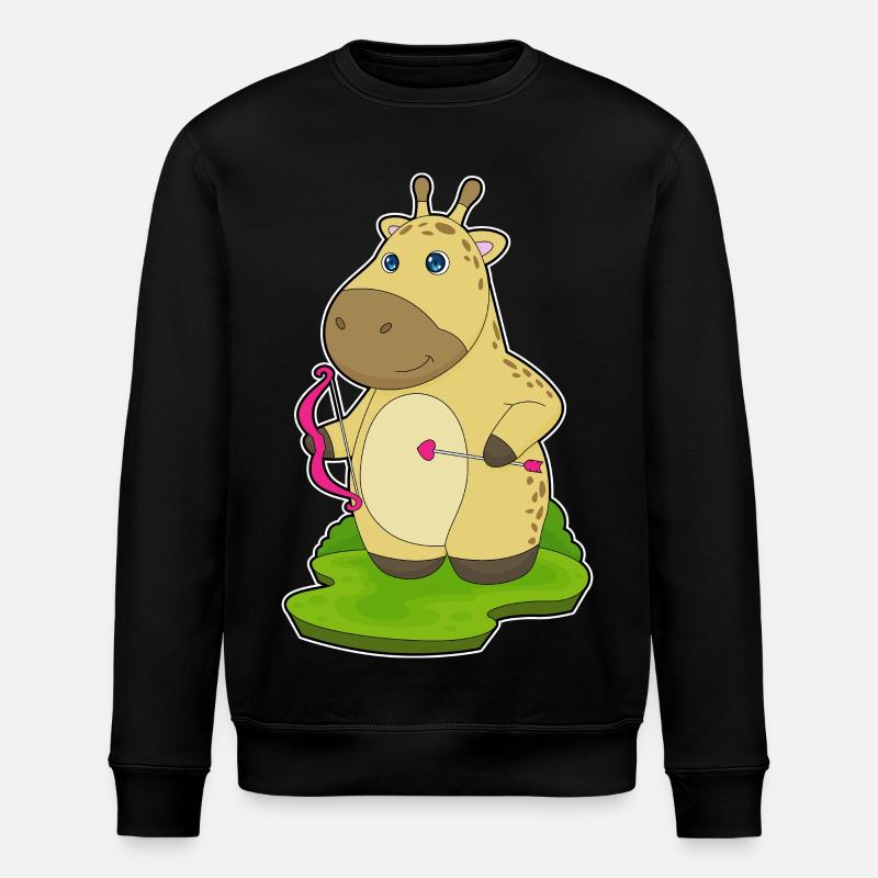 Flèche d’arc d’arc girafe - Sweat bio ROLLER Stanley/Stella Unisexe - noir
