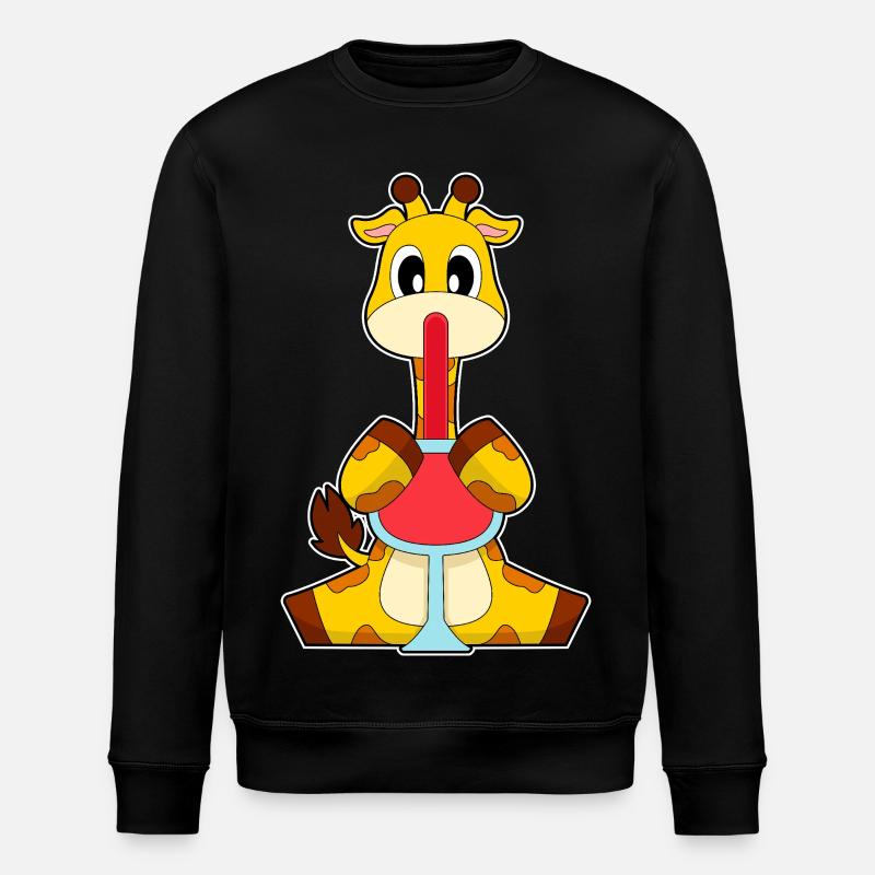 Giraffe Rotwein - Stanley/Stella Unisex Bio-Sweatshirt ROLLER - Schwarz