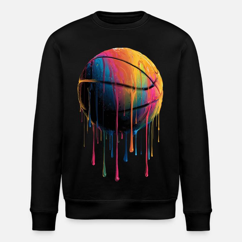 Basketball Buntes Dripping - Stanley/Stella Unisex Bio-Sweatshirt ROLLER - Schwarz