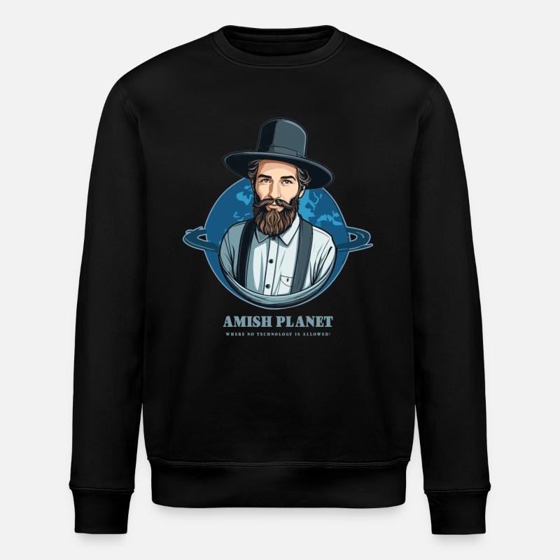 Planète Amish - Sweat bio ROLLER Stanley/Stella Unisexe - noir