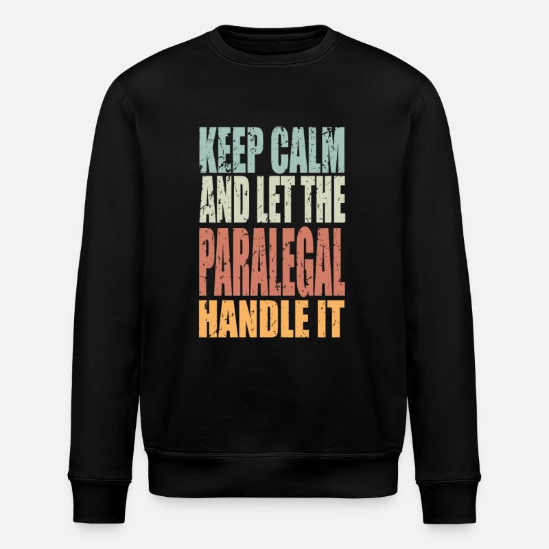 Keep Calm Rechtsanwaltsfachangestellte Spruch - Stanley/Stella Unisex Bio-Sweatshirt ROLLER - Schwarz