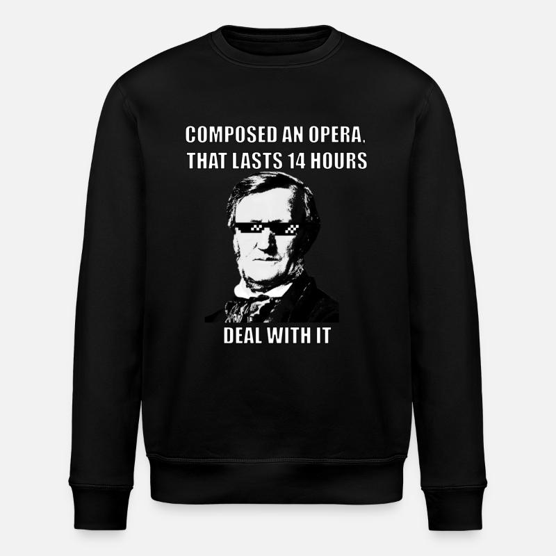 Music Meme Wagner "14 Hours" - Stanley/Stella ROLLER Unisex Organic Sweatshirt - black