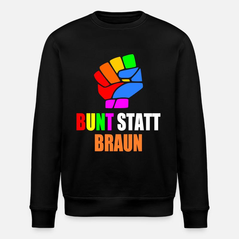 bunt statt braun - Stanley/Stella Unisex Bio-Sweatshirt ROLLER - Schwarz
