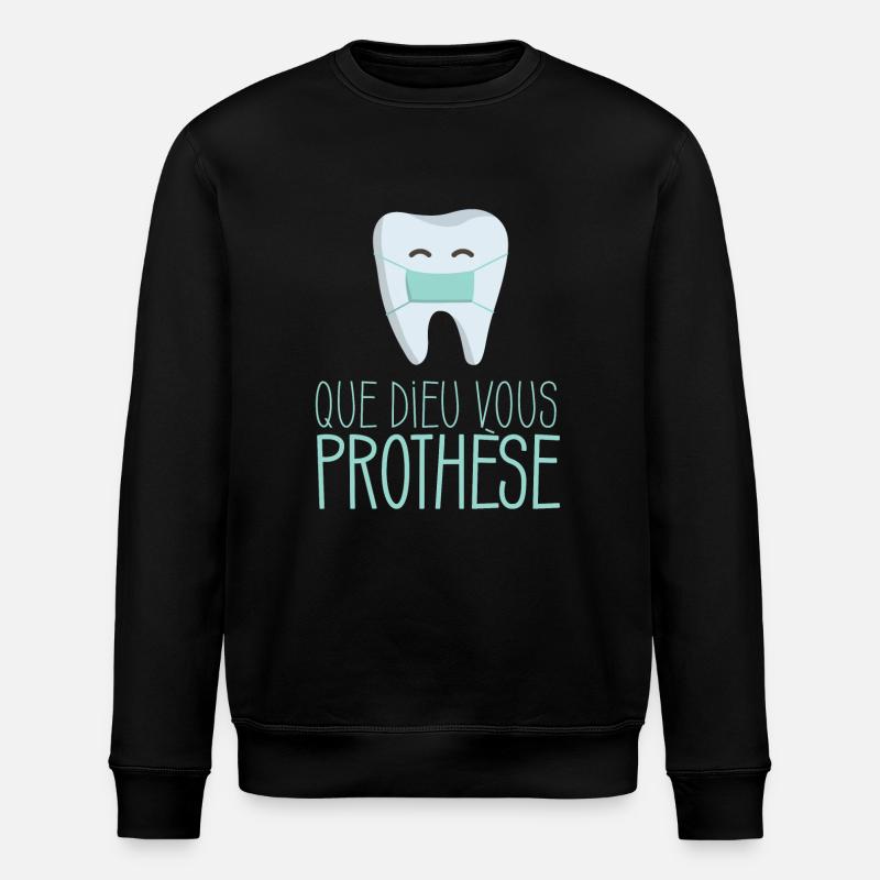 Que Dieu Vous Prothèse - Sweat bio ROLLER Stanley/Stella Unisexe - noir