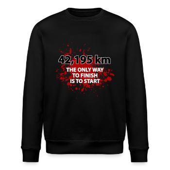 marathonläufer - Stanley/Stella Unisex Bio-Sweatshirt ROLLER - Schwarz - Vorne - Nik (191cm)
