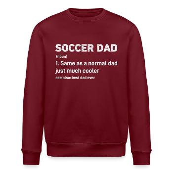 Soccer Dad Funny Definition - Stanley/Stella ROLLER Unisex Organic Sweatshirt - burgundy - Front - Nik (191cm)