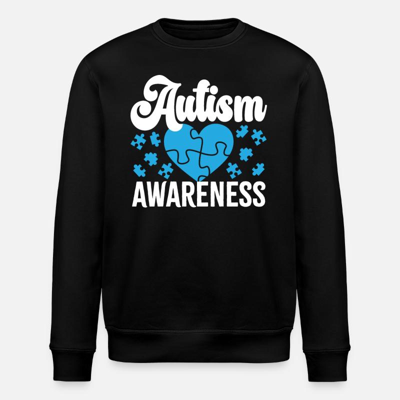 Bewusstsein für Autismus - Stanley/Stella Unisex Bio-Sweatshirt ROLLER - Schwarz