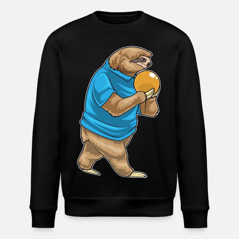 Sloth Bowling Bowling Ball - Stanley/Stella ROLLER Unisex Organic Sweatshirt - black