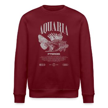 Poisson-lion marin gardien de poisson moderne streetwear - Sweat bio ROLLER Stanley/Stella Unisexe - bordeaux - Devant - Nik (191cm)