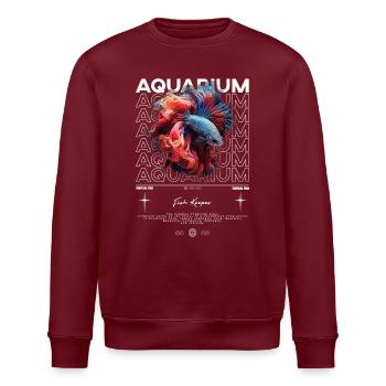 Betta Fish Keeper Moderne Streetwear - Stanley/Stella Unisex Bio-Sweatshirt ROLLER - Burgunderrot - Vorne - Nik (191cm)