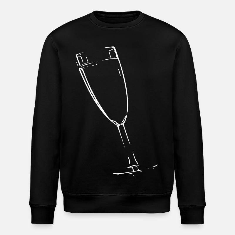 Abstract glass / line / white / pattern - Stanley/Stella ROLLER Unisex Organic Sweatshirt - black