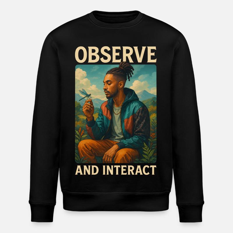 Observer et interagir - Sweat bio ROLLER Stanley/Stella Unisexe - noir