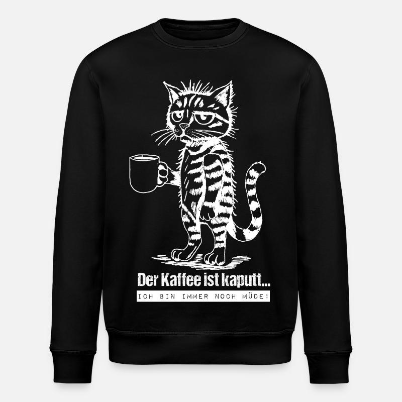 The coffee is broken... - Stanley/Stella ROLLER Unisex Organic Sweatshirt - black