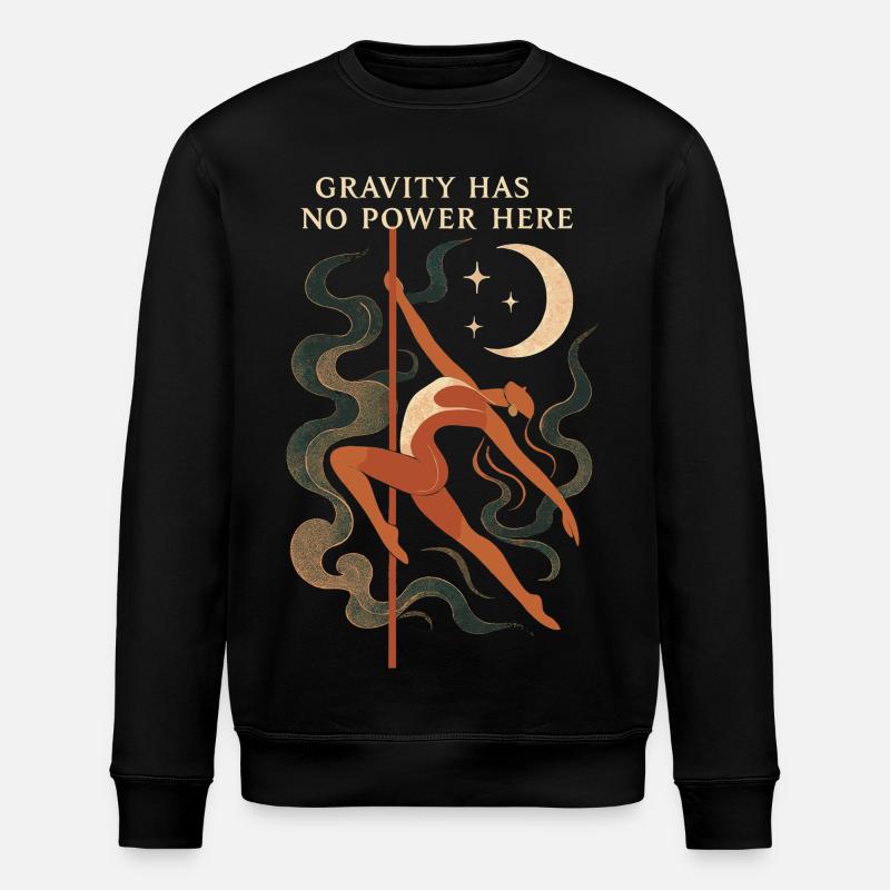 Schwebende Pole-Dance-Frau – Gravity has no power - Stanley/Stella Unisex Bio-Sweatshirt ROLLER - Schwarz