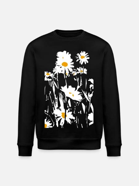 DAISIES - Stanley/Stella ROLLER Unisex Organic Sweatshirt - black