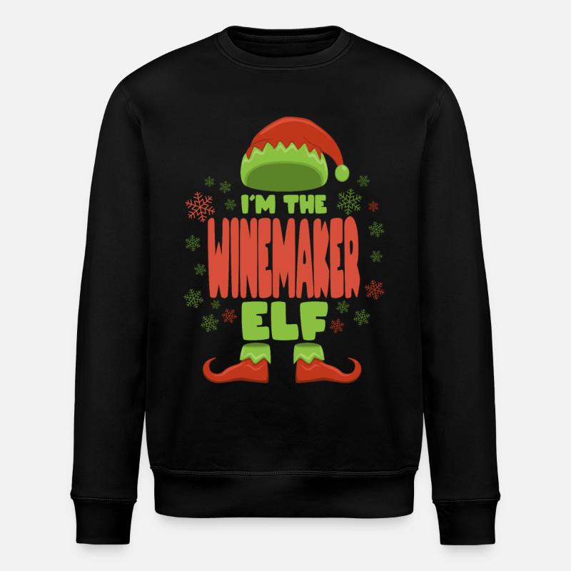 Winzer Weihnachtself - Stanley/Stella Unisex Bio-Sweatshirt ROLLER - Schwarz