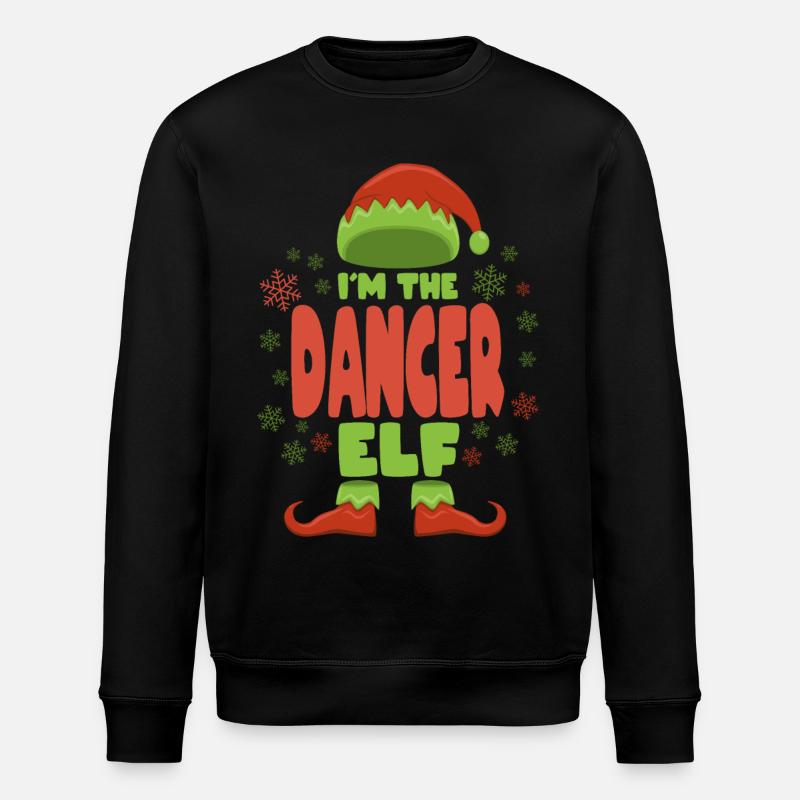 Dancer Christmas Elf - Stanley/Stella ROLLER Unisex Organic Sweatshirt - black