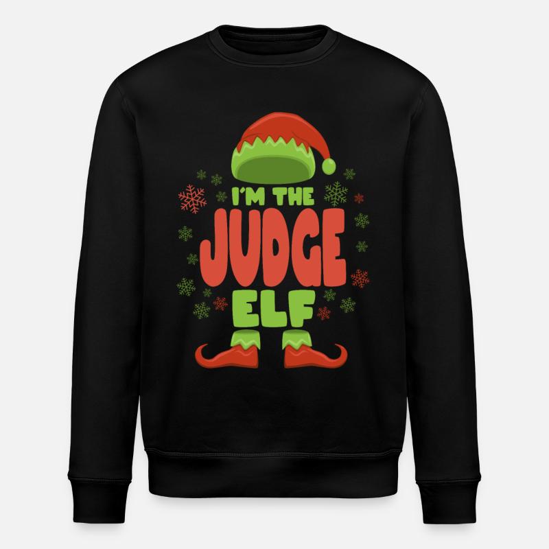 Juge Elfe de Noël - Sweat bio ROLLER Stanley/Stella Unisexe - noir