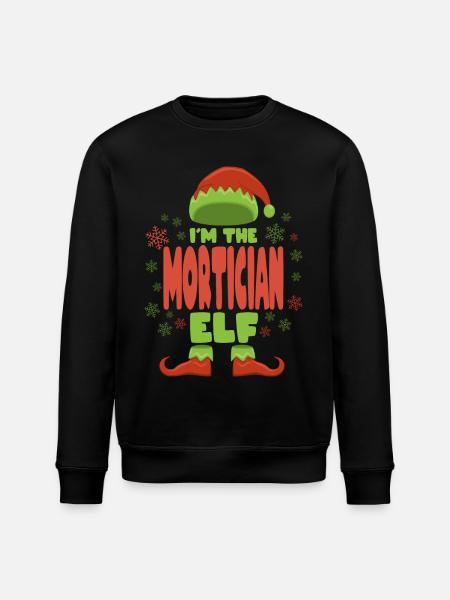 Undertaker Christmas Elf - Stanley/Stella ROLLER Unisex Organic Sweatshirt - black