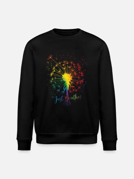 Just Dandelion Rainbow LBGT Sarcasm - Stanley/Stella ROLLER Unisex Organic Sweatshirt - black