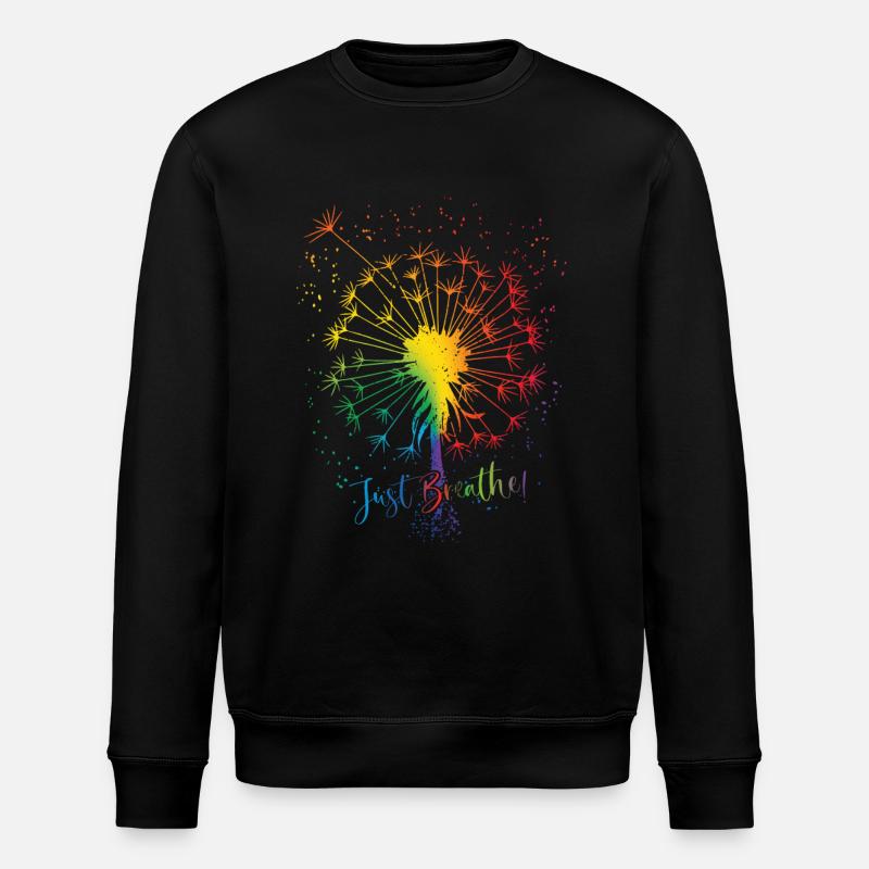 Just Dandelion Rainbow LBGT Sarcasm - Stanley/Stella ROLLER Unisex Organic Sweatshirt - black