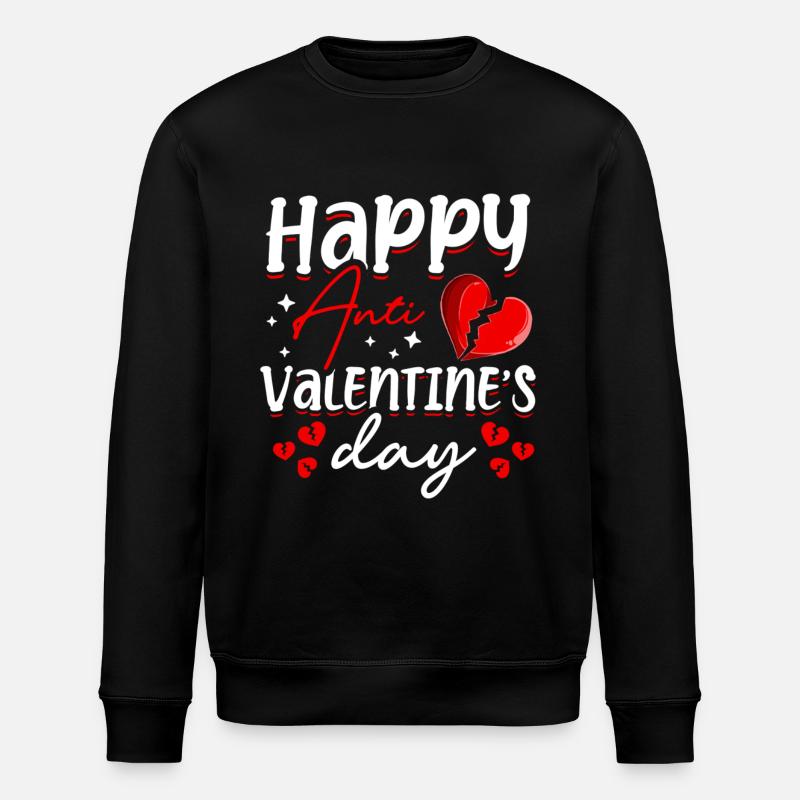 Joyeux anti-Saint-Valentin Hater’s Heart Broken - Sweat bio ROLLER Stanley/Stella Unisexe - noir