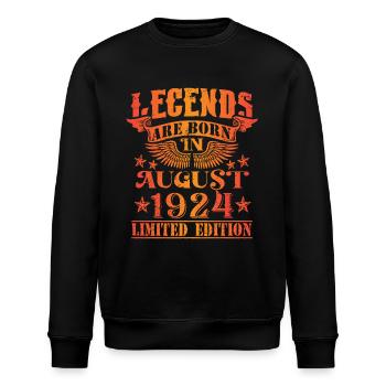 Anniversaire Août 1924 Edition Limitée Millésime - Sweat bio ROLLER Stanley/Stella Unisexe - noir - Devant - Nik (191cm)