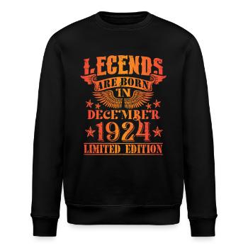 Anniversaire Décembre 1924 Edition Limitée Millésime - Sweat bio ROLLER Stanley/Stella Unisexe - noir - Devant - Nik (191cm)