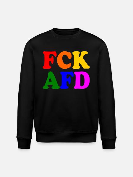 Fck afd - Stanley/Stella Unisex Bio-Sweatshirt ROLLER - Schwarz