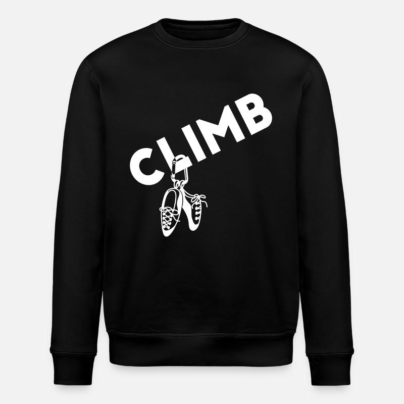 Climb - Kletter T-Shirt - Klettern - Stanley/Stella ROLLER Unisex Organic Sweatshirt - black