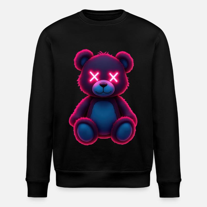 Ours en peluche rose effrayant - Sweat bio ROLLER Stanley/Stella Unisexe - noir
