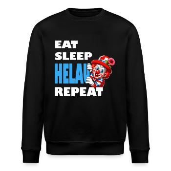 Karneval Helau Düsseldorf Clown Kostüm Mainz - Stanley/Stella Unisex Bio-Sweatshirt ROLLER - Schwarz - Vorne - Nik (191cm)