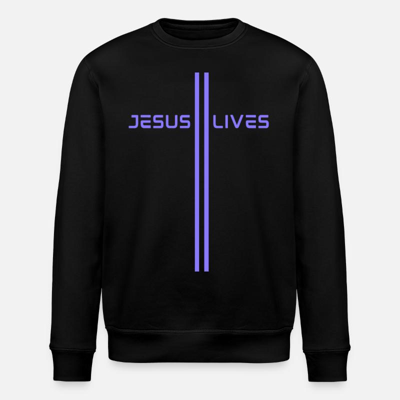 Jésus-Vies, Jésus-Vies, Motivation chrétienne - Sweat bio ROLLER Stanley/Stella Unisexe - noir
