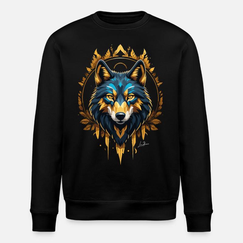 Loup or géométrique - Sweat bio ROLLER Stanley/Stella Unisexe - noir