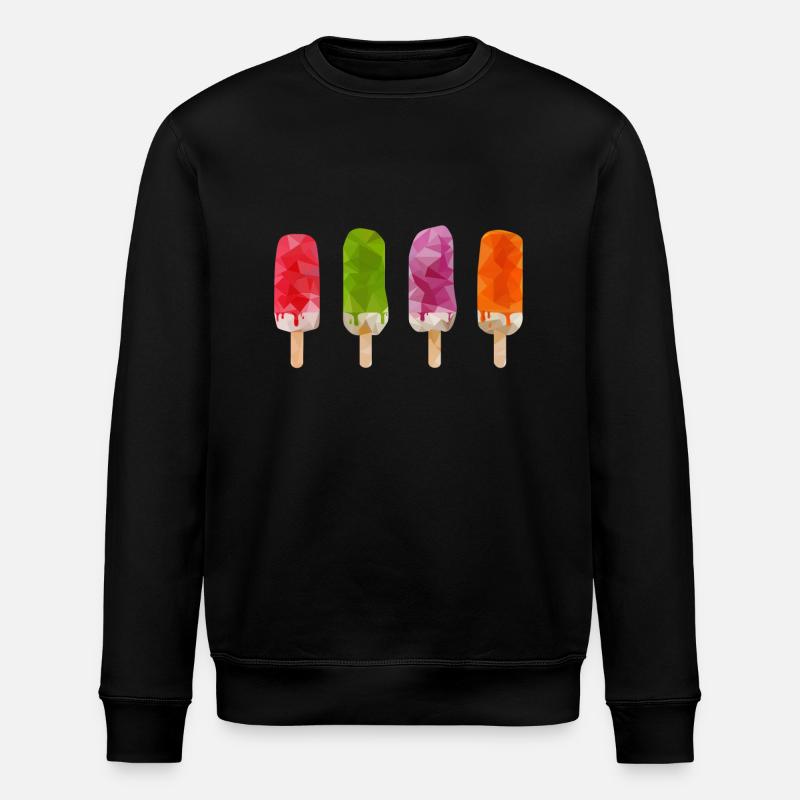 Low Poly Popsicle - Stanley/Stella ROLLER Unisex Organic Sweatshirt - black