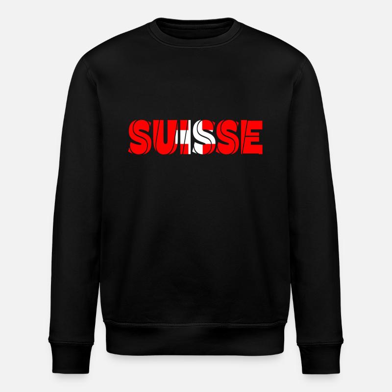suisse - Stanley/Stella Unisex Bio-Sweatshirt ROLLER - Schwarz