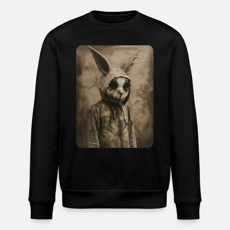 nicht so netter Osterhase - Stanley/Stella Unisex Bio-Sweatshirt ROLLER - Schwarz
