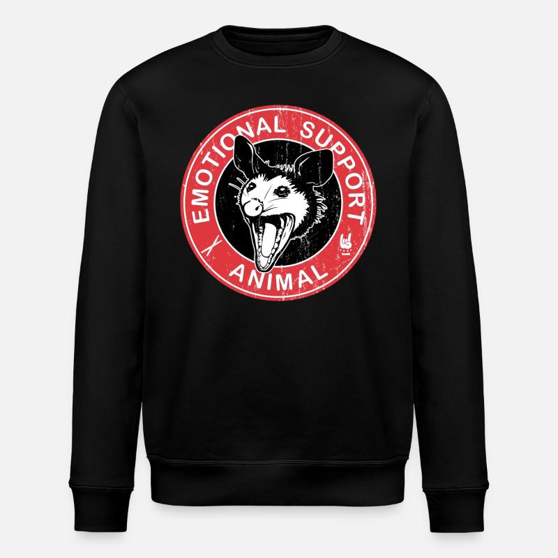 Opposum Grafik - Stanley/Stella Unisex Bio-Sweatshirt ROLLER - Schwarz